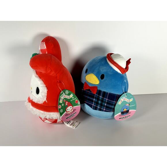 Squishmallows Sanrio My Melody 8" Xmas Plaid & Tuxedosam 7" NWT Set - Picture 2 of 5